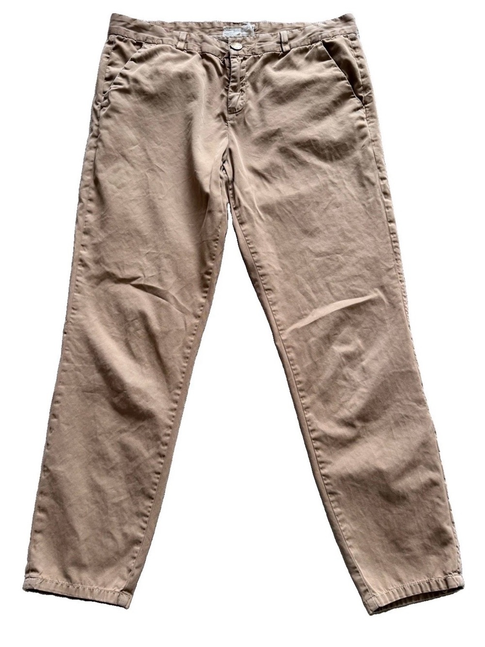 Current/Elliott Khaki Casual Trouser Pants Size 29 Straight Leg Made in USA